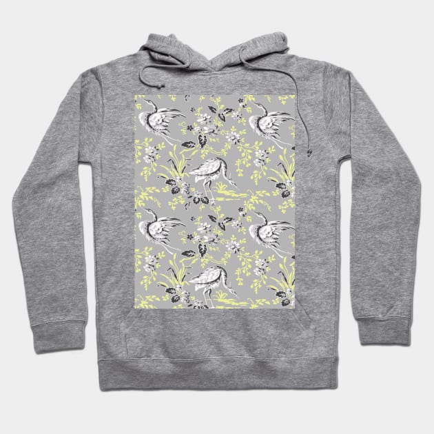 The Flamingo Pattern Hoodie by SanjStudio